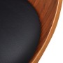Sillas de comedor 4 uds madera curvada y cuero sintético