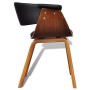 Sillas de comedor 4 uds madera curvada y cuero sintético