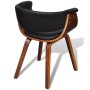 Sillas de comedor 4 uds madera curvada y cuero sintético
