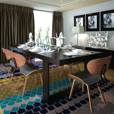 Sillas de comedor 6 unidades madera curvada y cuero artificial