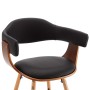Sillas de comedor 2 uds cuero sintético y madera curvada negro