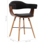 Sillas de comedor 2 uds cuero sintético y madera curvada negro