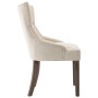 Sillas de comedor 2 unidades de tela beige