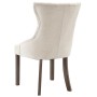 Sillas de comedor 2 unidades de tela beige