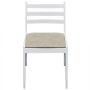 Sillas de comedor 2 uds madera maciza caucho terciopelo blanco