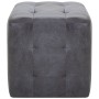 Mesitas de noche 2 uds piel de ante artificial gris 30x30x30cm