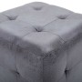Mesitas de noche 2 uds piel de ante artificial gris 30x30x30cm