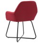 Sillas de comedor 2 unidades tela rojo tinto