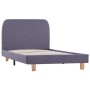 Estructura de cama sin colchón tela gris claro 90x200 cm