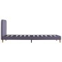 Estructura de cama sin colchón tela gris claro 90x200 cm