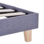 Estructura de cama sin colchón tela gris claro 90x200 cm