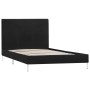 Estructura de cama sin colchón tela negro 90x200 cm