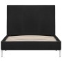 Estructura de cama sin colchón tela negro 90x200 cm