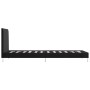 Estructura de cama sin colchón tela negro 90x200 cm