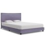 Estructura de cama sin colchón tela gris claro 140x200 cm