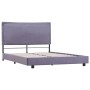 Estructura de cama sin colchón tela gris claro 140x200 cm
