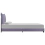 Estructura de cama sin colchón tela gris claro 140x200 cm