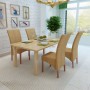 Sillas de comedor 4 unidades ratán natural marrón