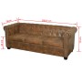 Sofás Chesterfield de 2 y 3 plazas marrón