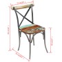Sillas de comedor 4 unidades madera maciza reciclada