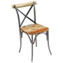 Sillas de comedor 4 unidades madera maciza reciclada