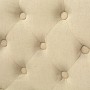 Sillas de comedor 6 unidades tela color crema