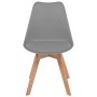 Sillas de comedor 6 unidades plástico gris