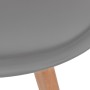 Sillas de comedor 6 unidades plástico gris