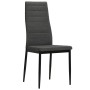 Sillas de comedor 6 unidades tela gris oscuro