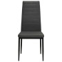Sillas de comedor 6 unidades tela gris oscuro