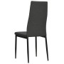 Sillas de comedor 6 unidades tela gris oscuro