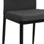 Sillas de comedor 6 unidades tela gris oscuro