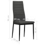 Sillas de comedor 6 unidades tela gris oscuro
