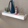 Estantes de pared flotantes con cajones 2 uds blanco 80 cm