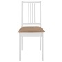 Juego de muebles de comedor 5 piezas MDF blanco