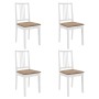 Juego de muebles de comedor 5 piezas MDF blanco