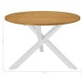 Juego de muebles de comedor 5 piezas MDF blanco