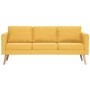 Conjunto de sofás 2 piezas tela amarillo