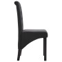 Sillas de comedor 6 unidades tela gris oscuro