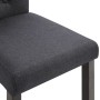 Sillas de comedor 6 unidades tela gris oscuro