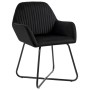 Silla de comedor 6 unidades terciopelo negro
