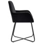 Silla de comedor 6 unidades terciopelo negro
