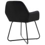 Silla de comedor 6 unidades terciopelo negro
