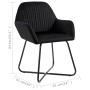 Silla de comedor 6 unidades terciopelo negro