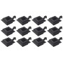Lámparas solares cuadradas de exterior negras 12 uds LED 12 cm