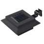 Lámparas solares cuadradas de exterior negras 12 uds LED 12 cm