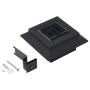 Lámparas solares cuadradas de exterior negras 12 uds LED 12 cm