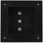 Lámparas solares cuadradas de exterior negras 12 uds LED 12 cm