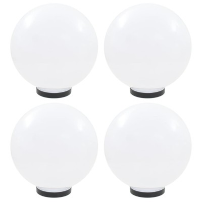 Lámparas de bola LED 4 unidades esféricas PMMA 30 cm