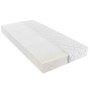 Cama con colchón cuero sintético blanco 90x200 cm